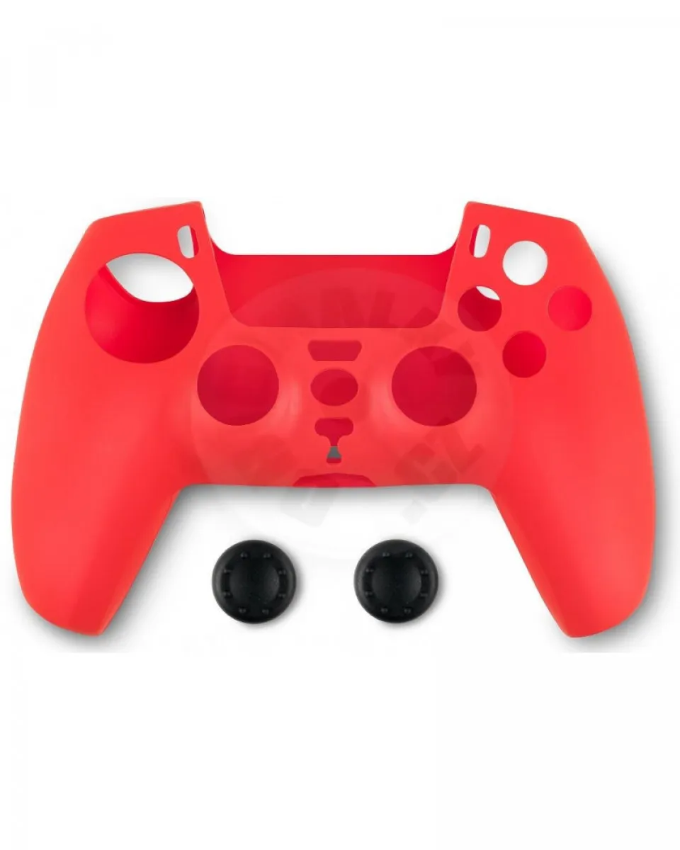 Spartan Gear Controller Silicon Skin Cover & Thumb Grips - Red Playstation 5 