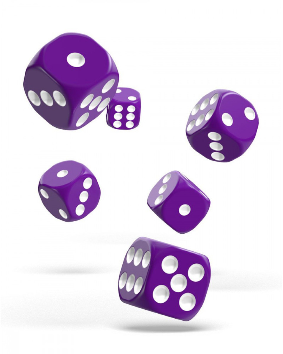 Kockice Oakie Doakie Dice D6 16 mm Solid - Purple (12)