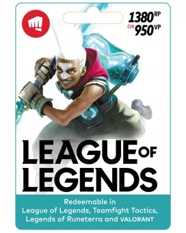 Riot Points Pin Code 1380RP League of Legends 