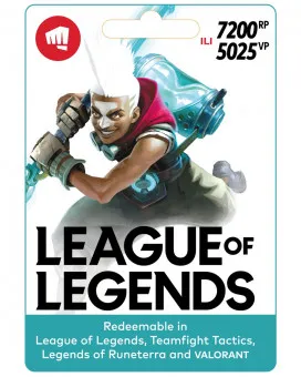 Riot Points Pin Code 6500 RP / 4750 vp League of Legends / Valorant 