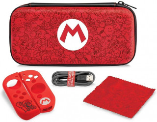Nintendo Switch Starter Kit PDP - Mario Remix Edition ( Case + Joy-Con grips + USB-C Cable + Cleaning Cloth ) 