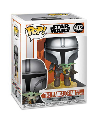 Bobble Figure Star Wars Mandalorian Pop! - The Mandalorian With The Child 