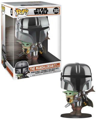 Bobble Figure Star Wars The Mandalorian Super Sized Pop! - The Mandalorian Holdi 