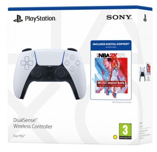 Gamepad PlayStation 5 DualSense - White + NBA 2K22 Jumpstart paket 