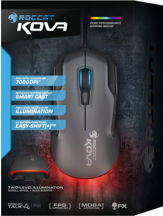 Miš Roccat - Kova  Pure Performance Ambidextrous - Grey 