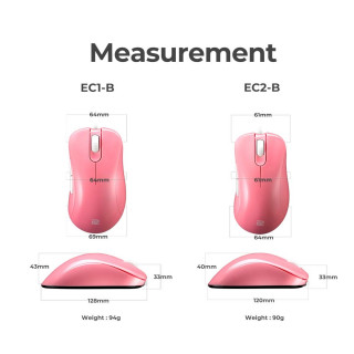 Miš Zowie S1 DIVINA Pink - White 