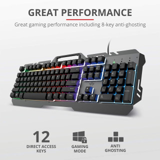 Tastatura Trust GXT 853 Esca Metal 