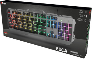 Tastatura Trust GXT 853 Esca Metal 