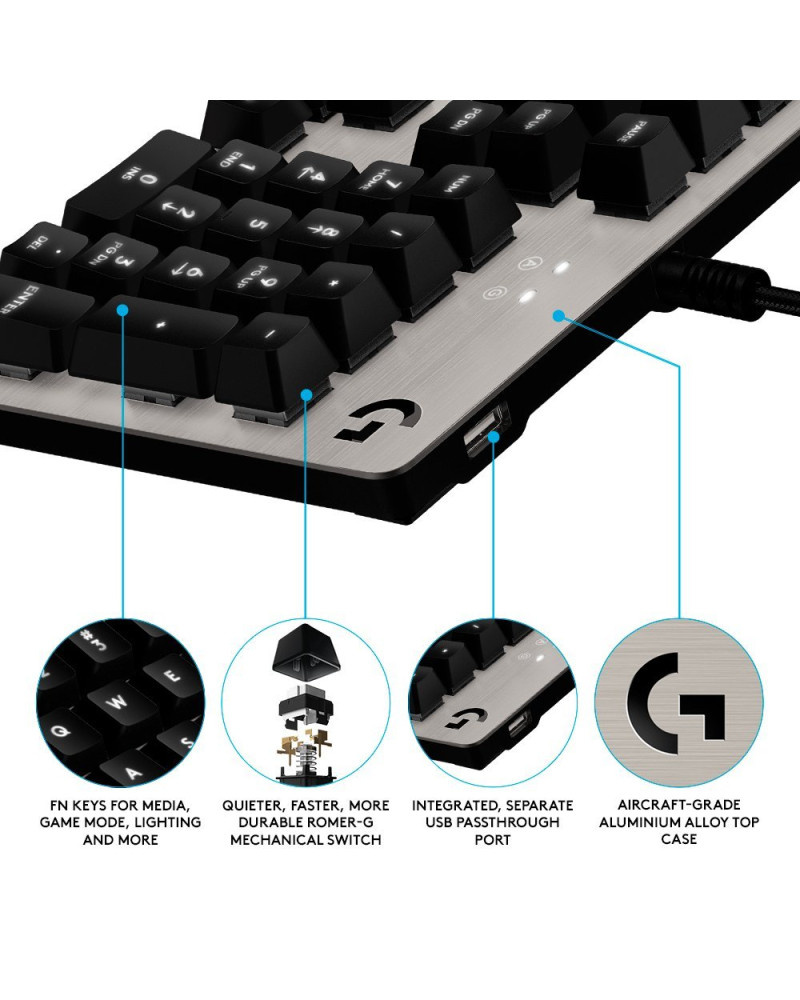 Tastatura Logitech G413 Silver 