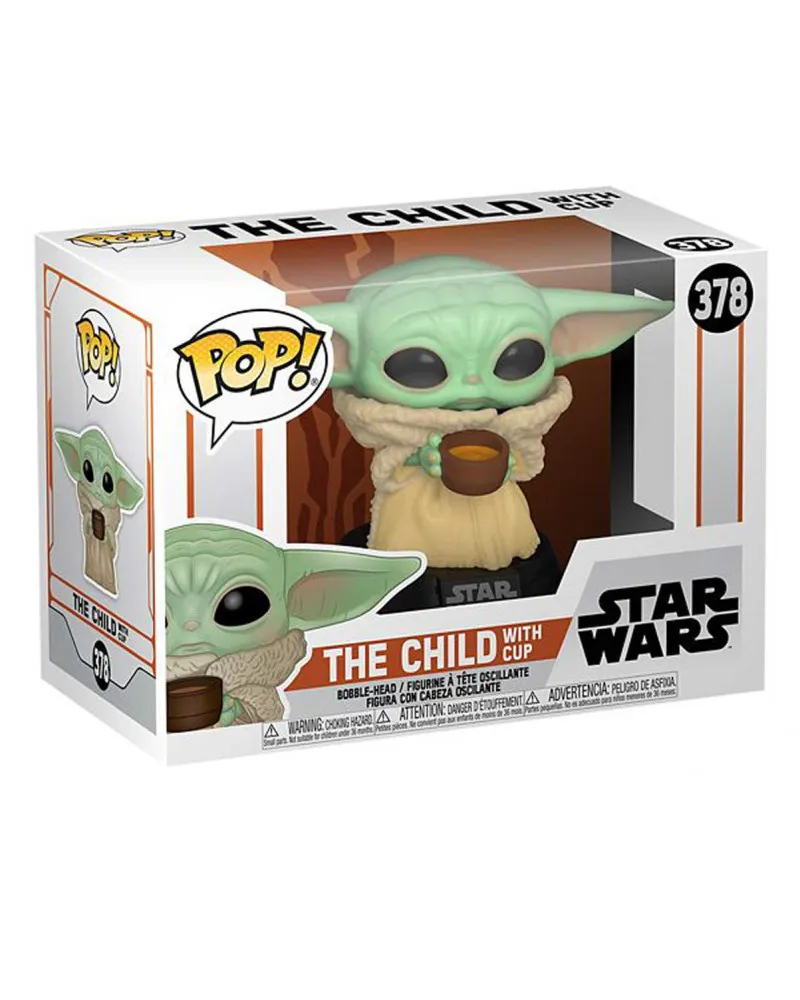 Bobble Figure Star Wars Mandalorian Pop! - The Child With Cup 