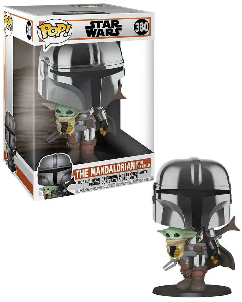 Bobble Figure Star Wars The Mandalorian Super Sized Pop! - The Mandalorian Holdi 