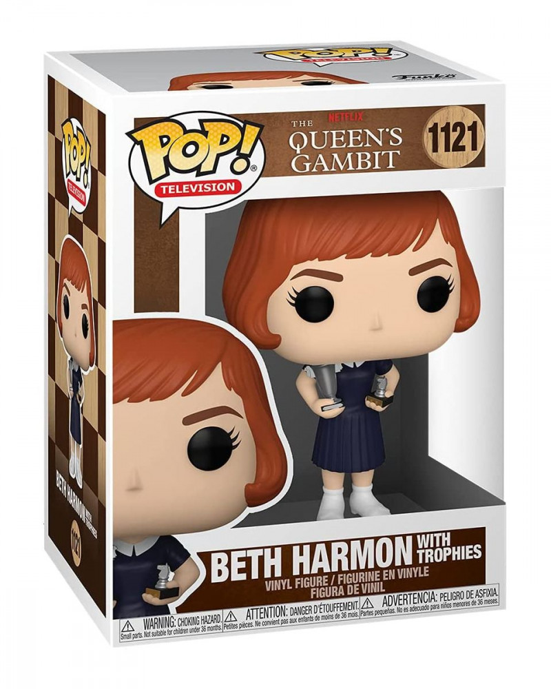 Bobble Figure The Queen's Gambit POP! - Beth Harmon With Trophies 