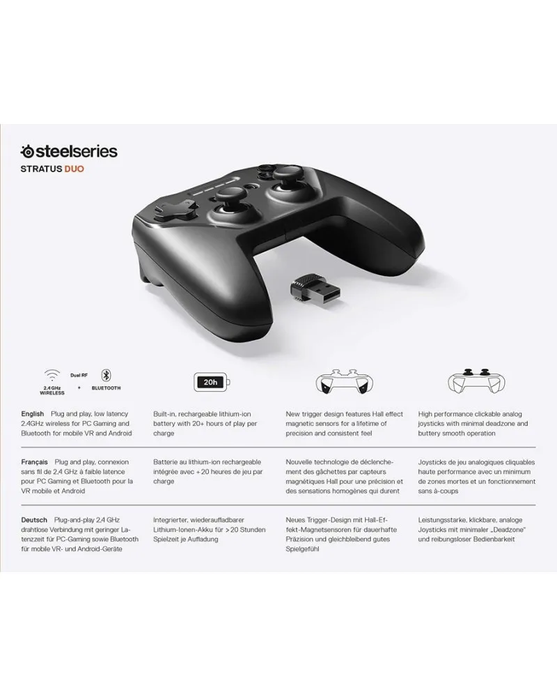 Gamepad Steelseries Stratus Duo 