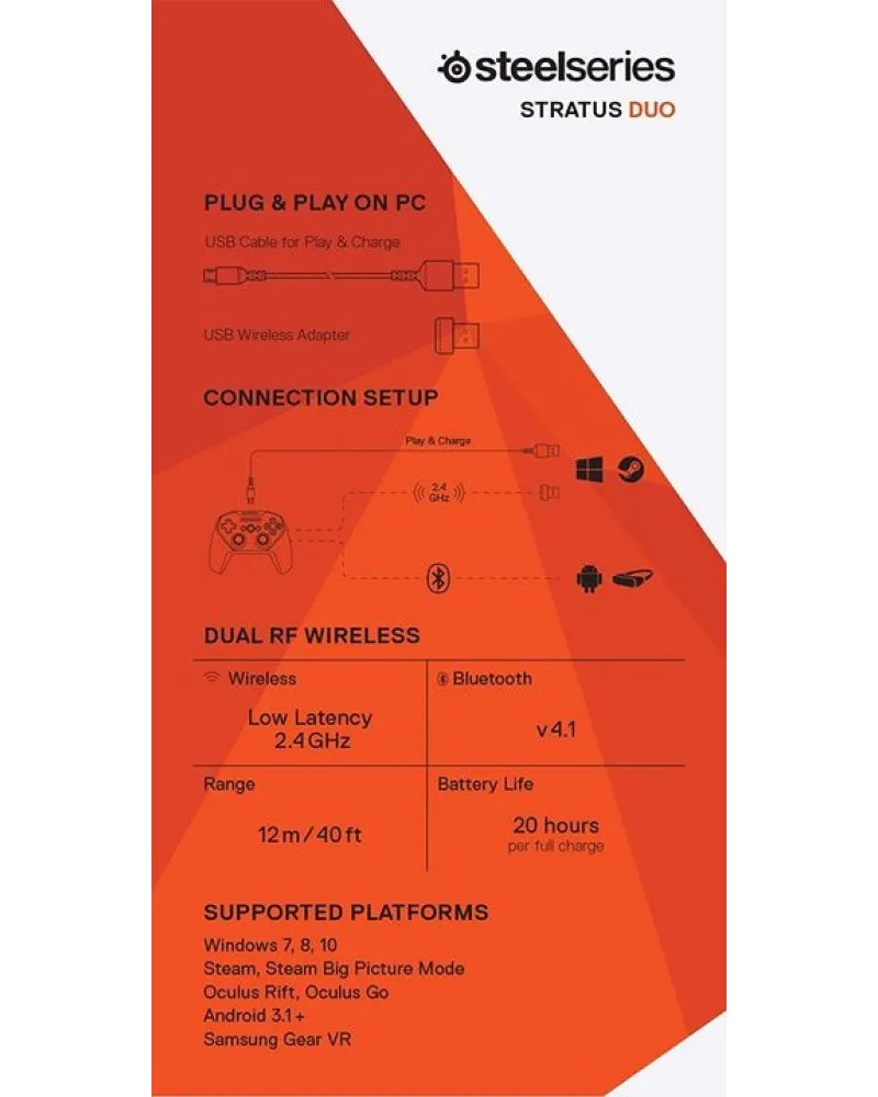 Gamepad Steelseries Stratus Duo 