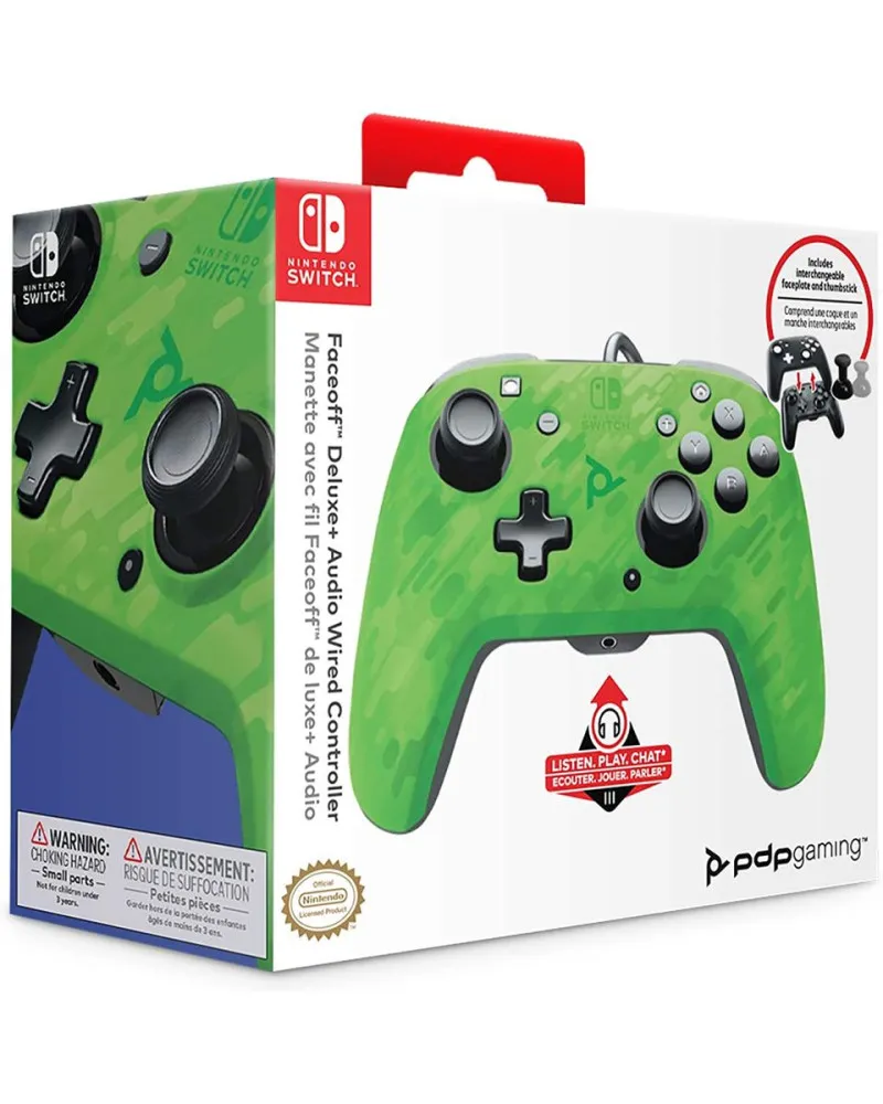 Gamepad PDP Faceoff Deluxe+ Camo Green 