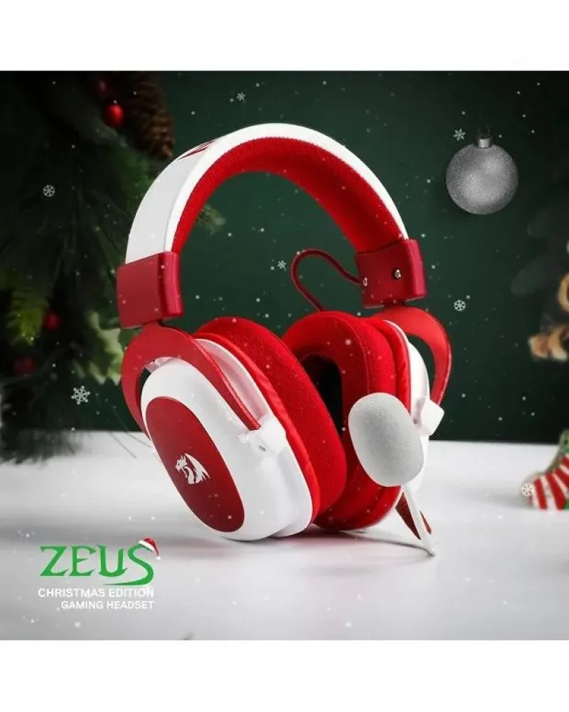 Slušalice ReDragon Zeus 2 White - Christmas Edition 