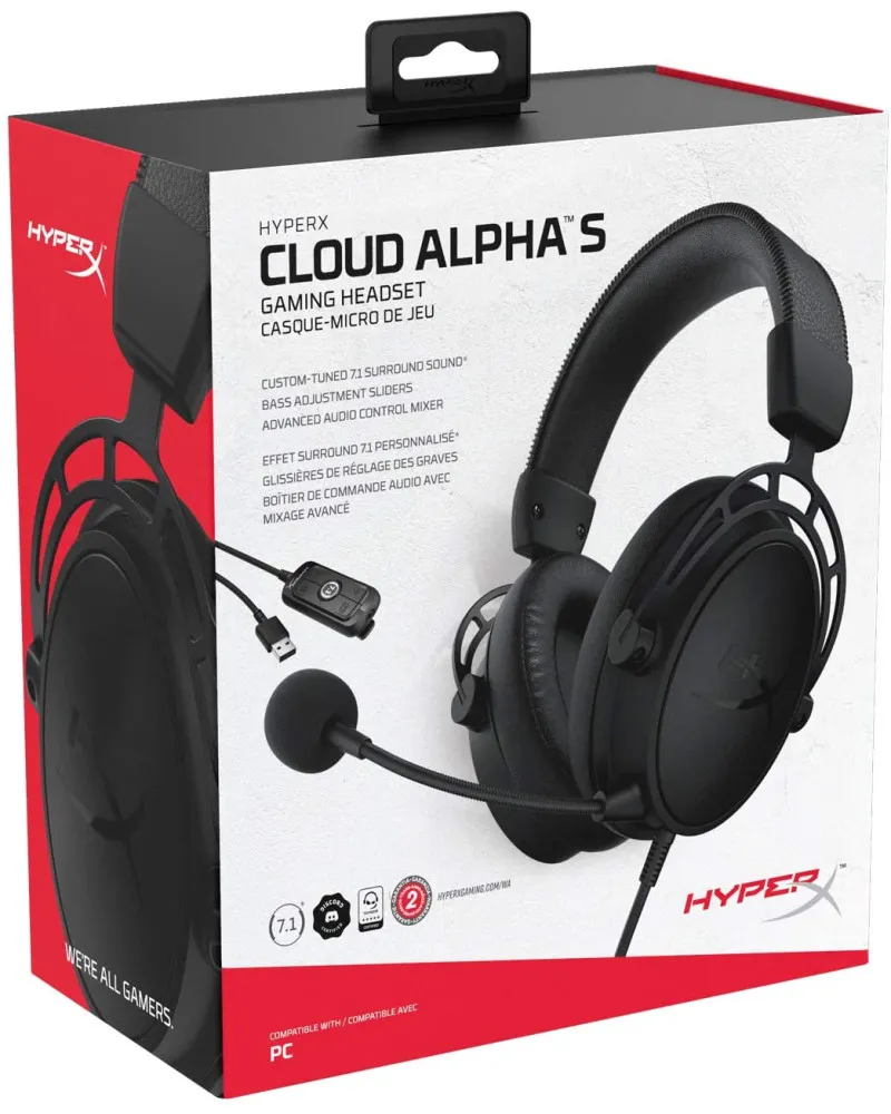 Slušalice Hyperx Cloud Alpha S Blackout 