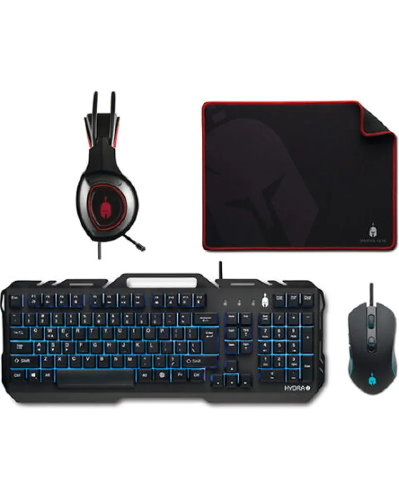 Spartan Gear Hydra 2 Gaming Combo (tastatura + Miš + Slušalice + Podloga) 