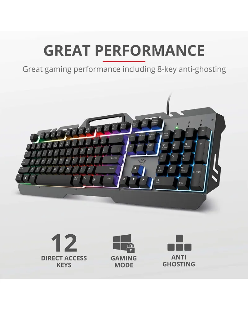 Tastatura Trust GXT 853 Esca Metal 