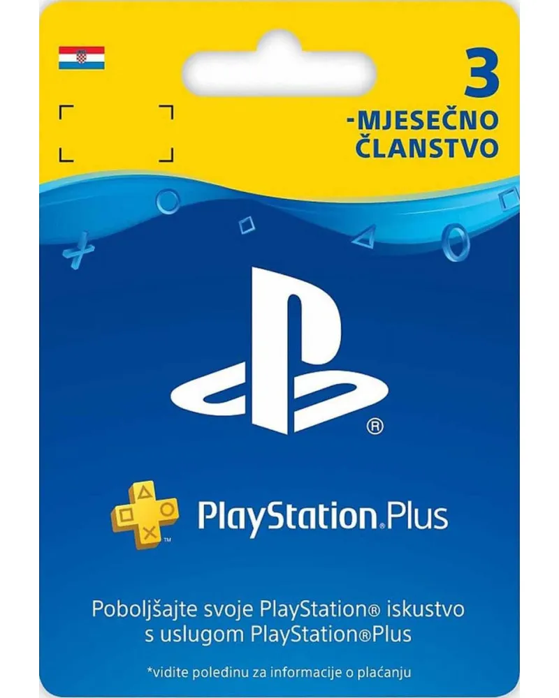 Playstation Plus Psn Pretplata - 3 Meseca Hr 