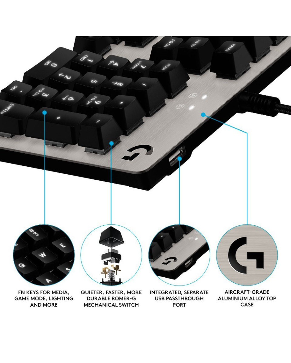 Tastatura Logitech G413 Silver 