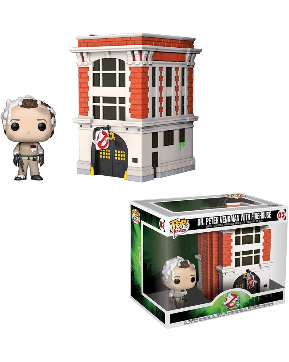 Bobble Figure Ghostbusters POP! - Dr. Peter Wenkman with Firehouse 