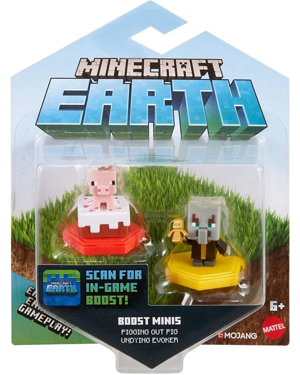 Mini Figure Minecraft - Pigging Out Pig And Undying Evoker 