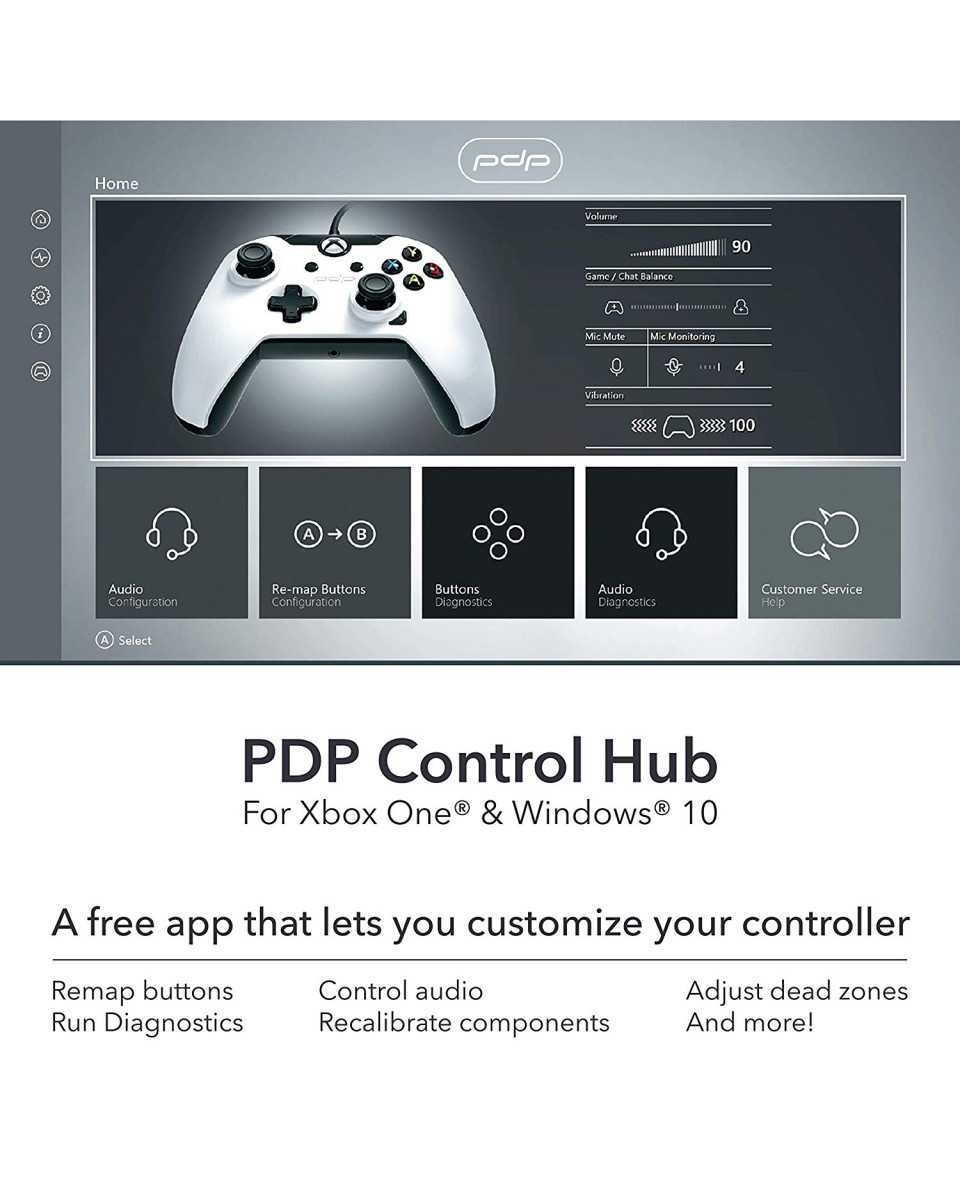 Gamepad PDP Arctic White 