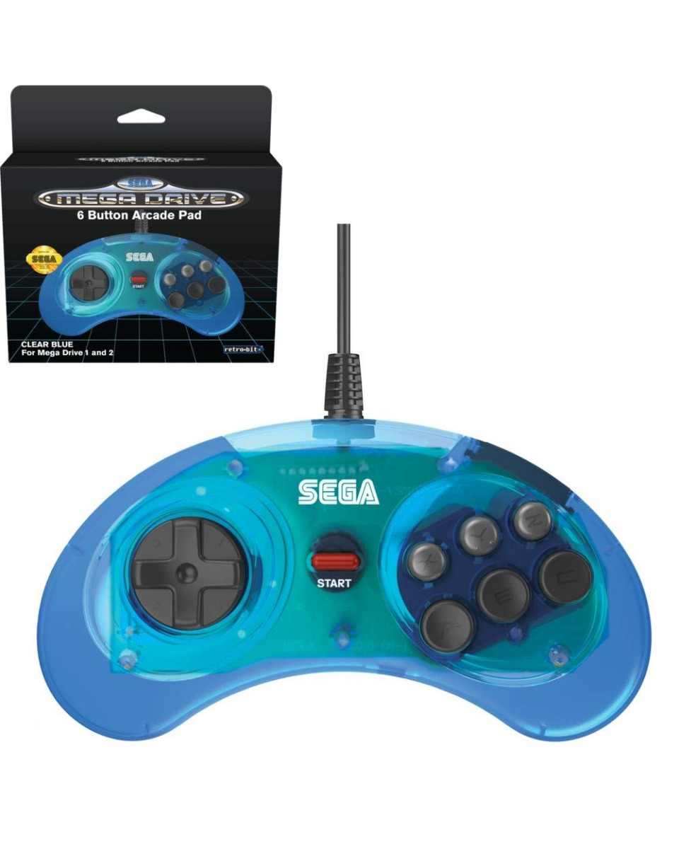 Gamepad Retro-Bit SEGA MD Mini 6-B USB Blue 