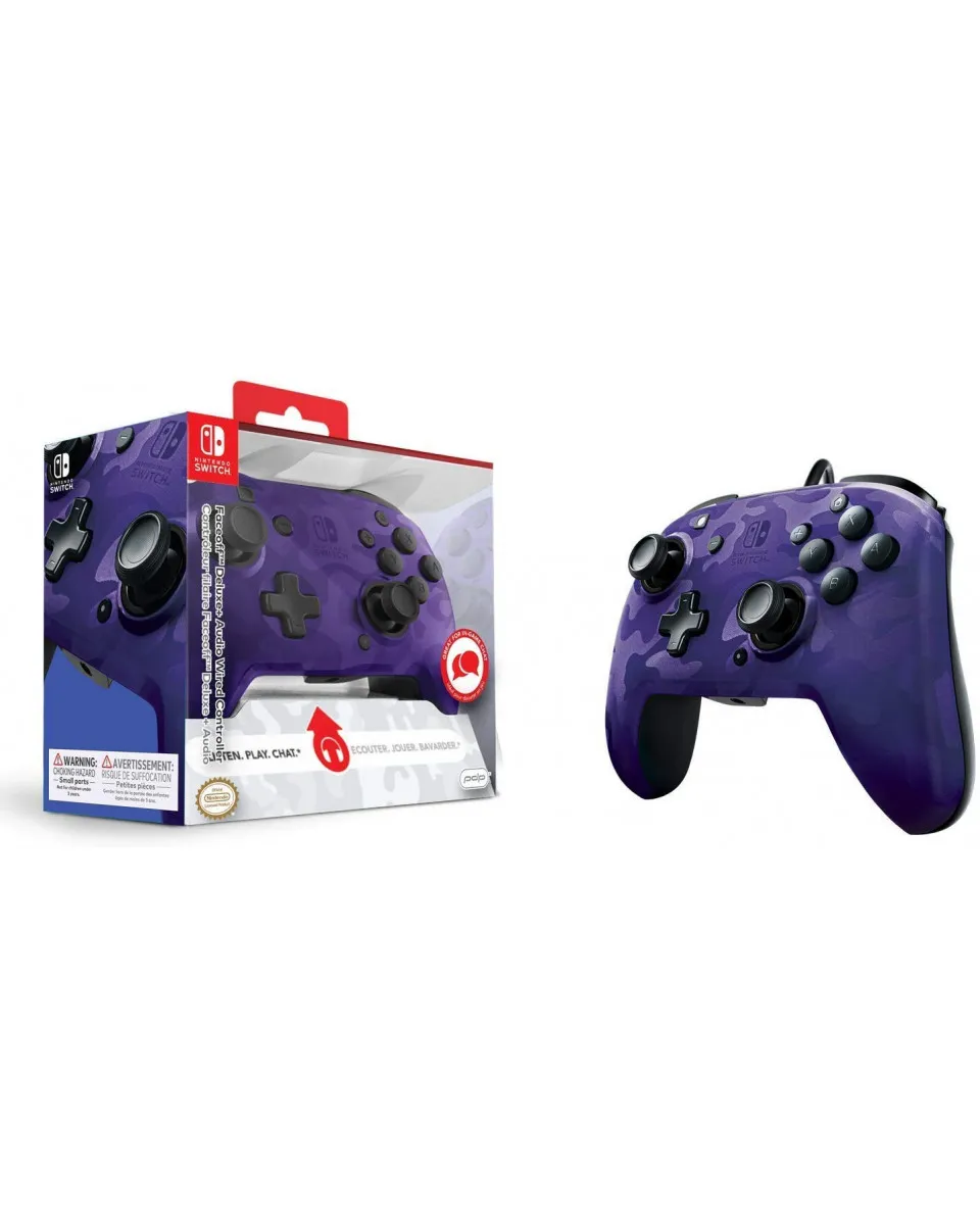 Gamepad PDP Faceoff Deluxe+ Camo Purple 
