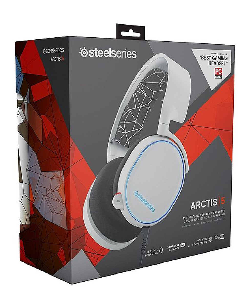 Slušalice Steelseries Arctis 5 - White 