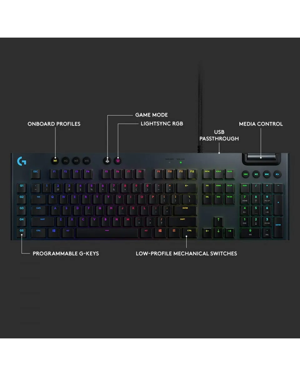 Tastatura Logitech G815 Lightspeed - GL Tactile 