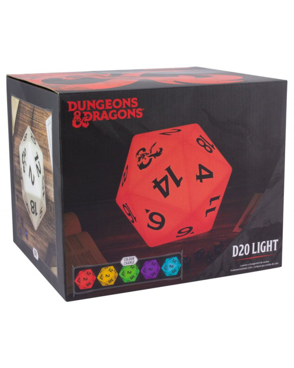 Lampa Paladone Dungeons & Dragons - D20 Dice Multi Color Light 
