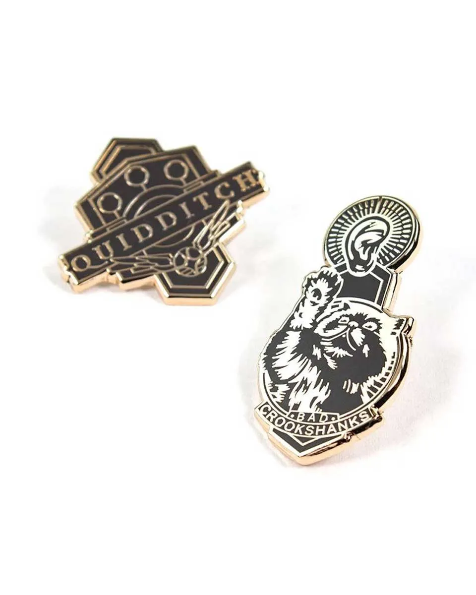 Pin Kings Harry Potter Enamel Pin Badge Set 1.2 - Quidditch & Crookshanks 