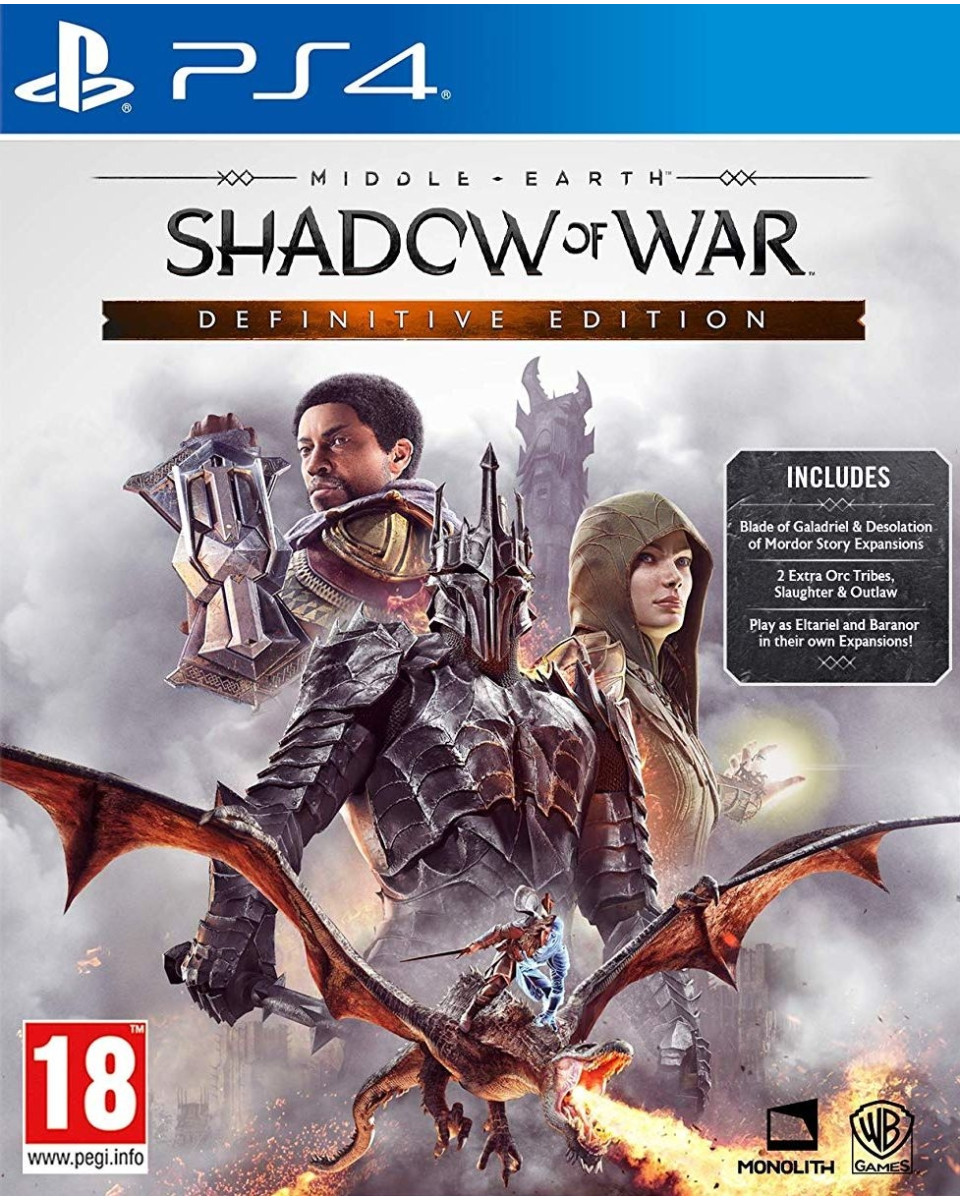 PS4 Middle Earth - Shadow of War - Definitive Edition
