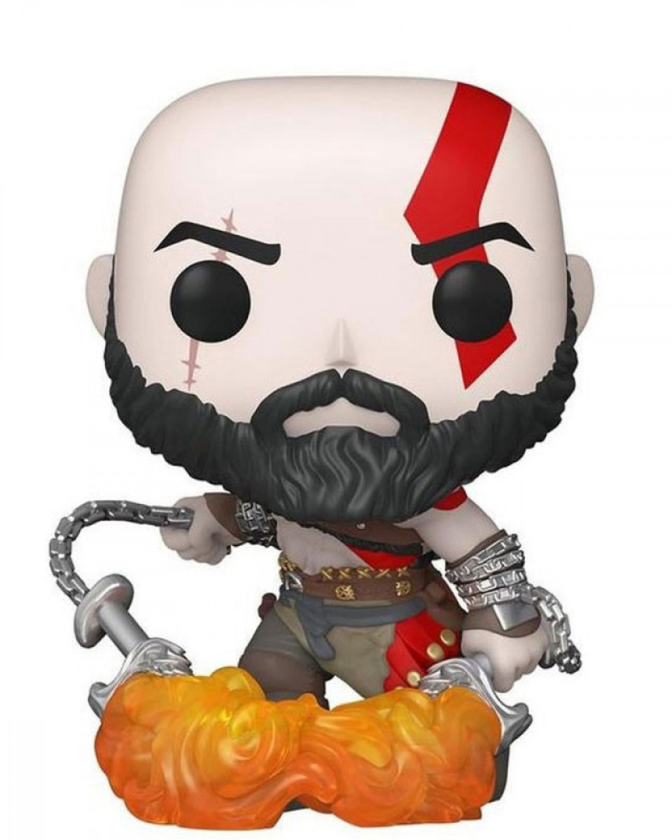 Bobble Figure Playstation Pop! - Kratos With The Blades Of Chaos 